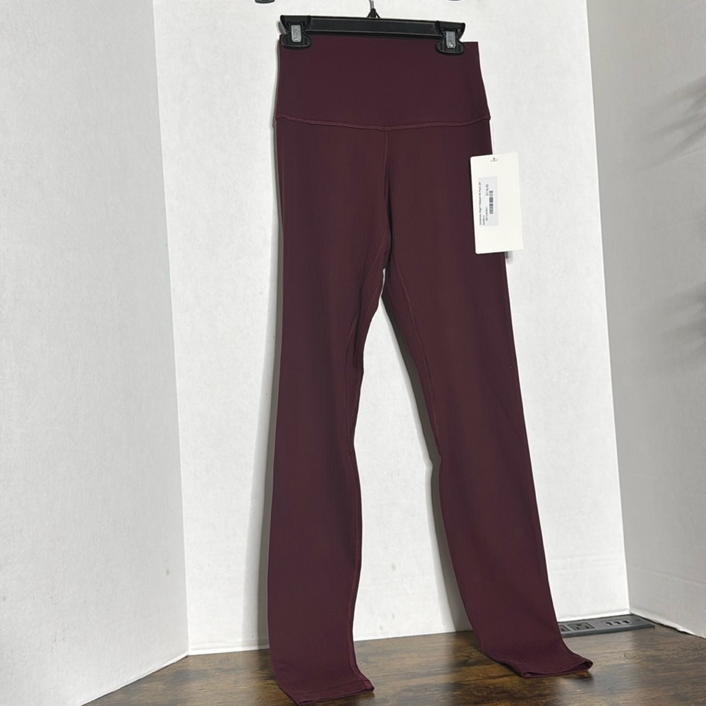 Lululemon Align Ribbed HR Pant 28” Size 4 Garnet NWT